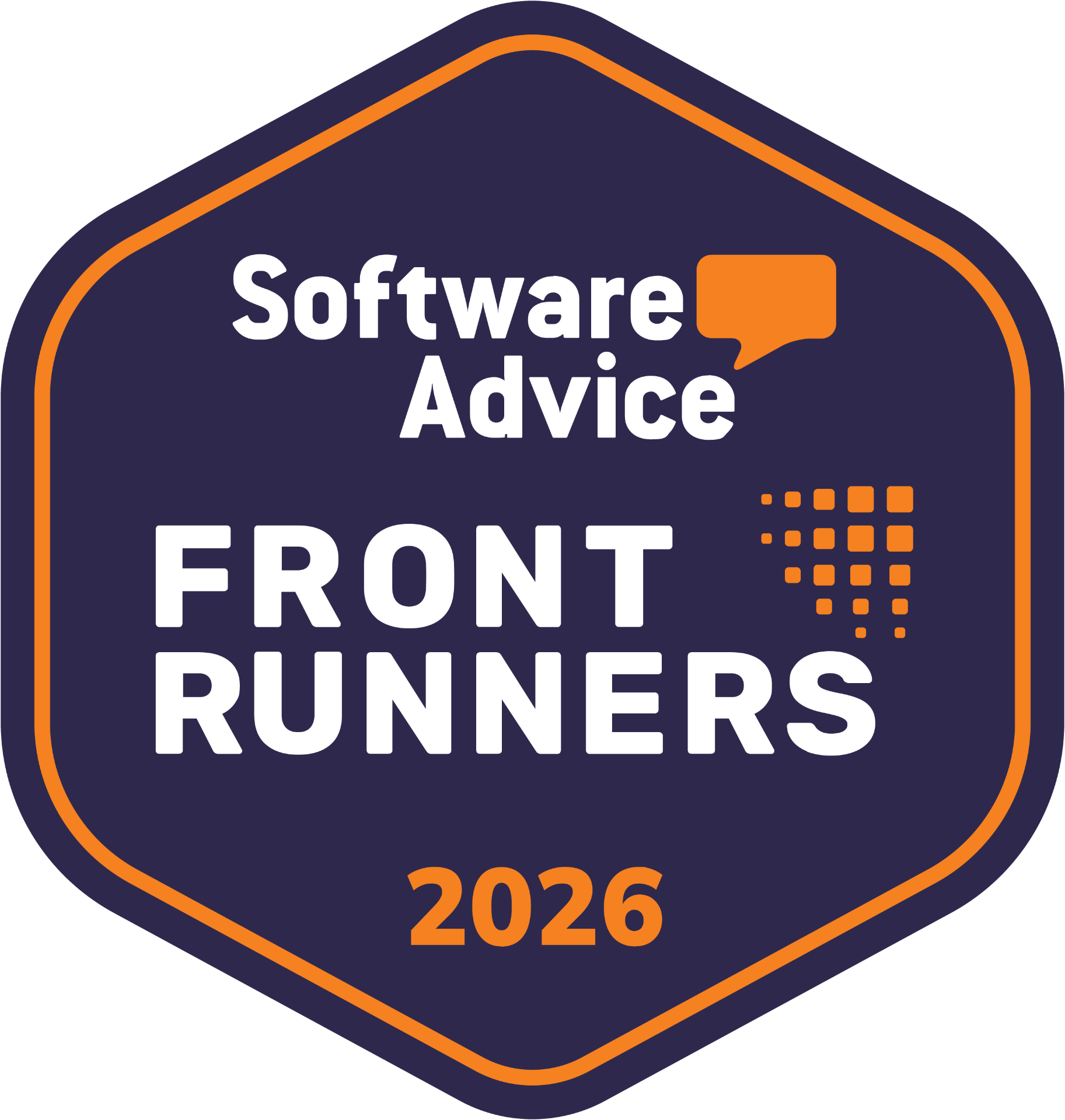 Software Advice Front Runners award badge, 2026